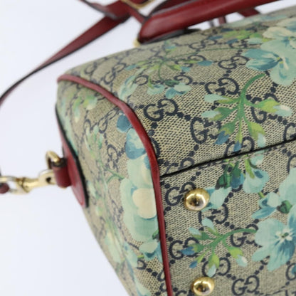 Gucci Convertible Boston Bag Blooms Print GG Coated Canvas, BEIGE, CANVAS, Handbag