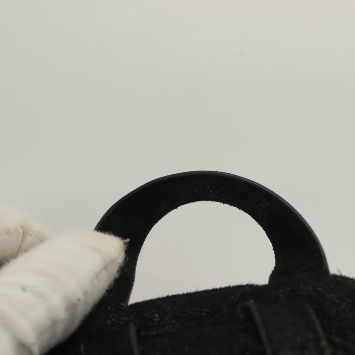 Stella McCartney Falabella Flap Pocket Backpack Shaggy Deer, BLACK, SUEDE, Backpack