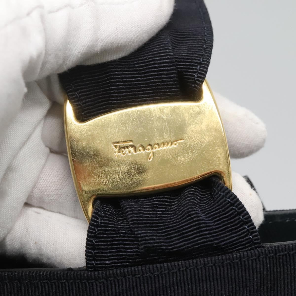 Salvatore Ferragamo Vala tote Canvas, NAVY, CANVAS, Tote bag