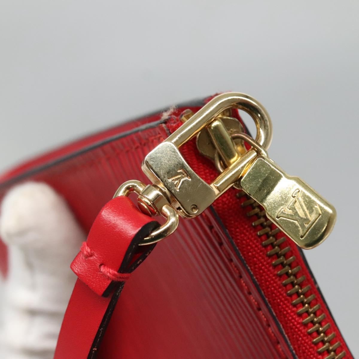 Louis Vuitton Pochette Accessoires Epi Leather, RED, LEATHER, Clutche & pouche