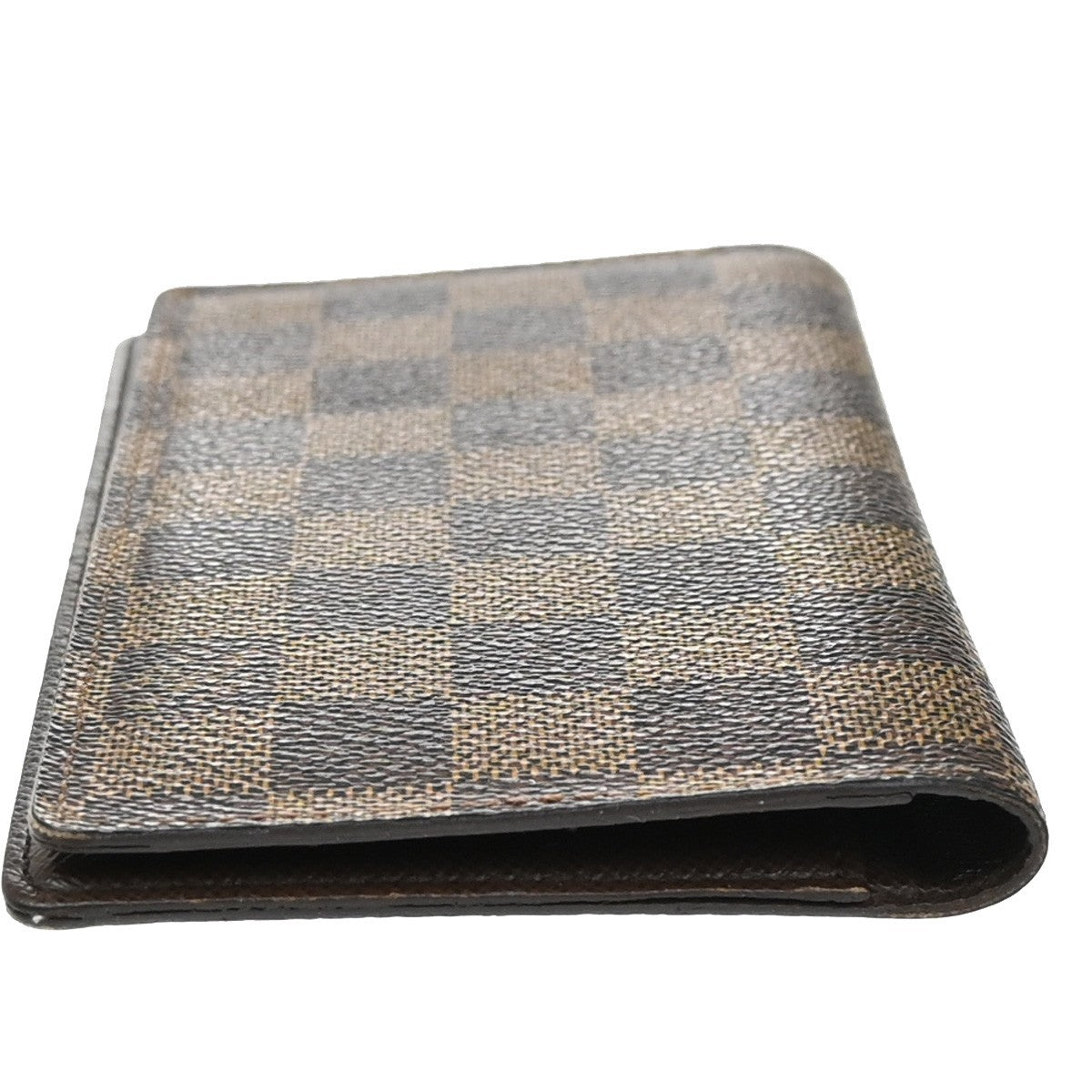 Louis Vuitton Checkbook Cover Damier, BROWN, CANVAS, Wallets