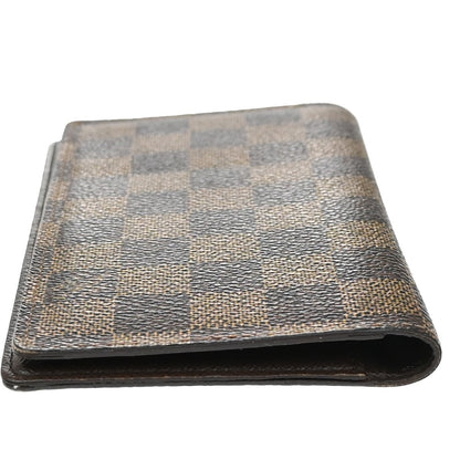 Louis Vuitton Checkbook Cover Damier, BROWN, CANVAS, Wallets