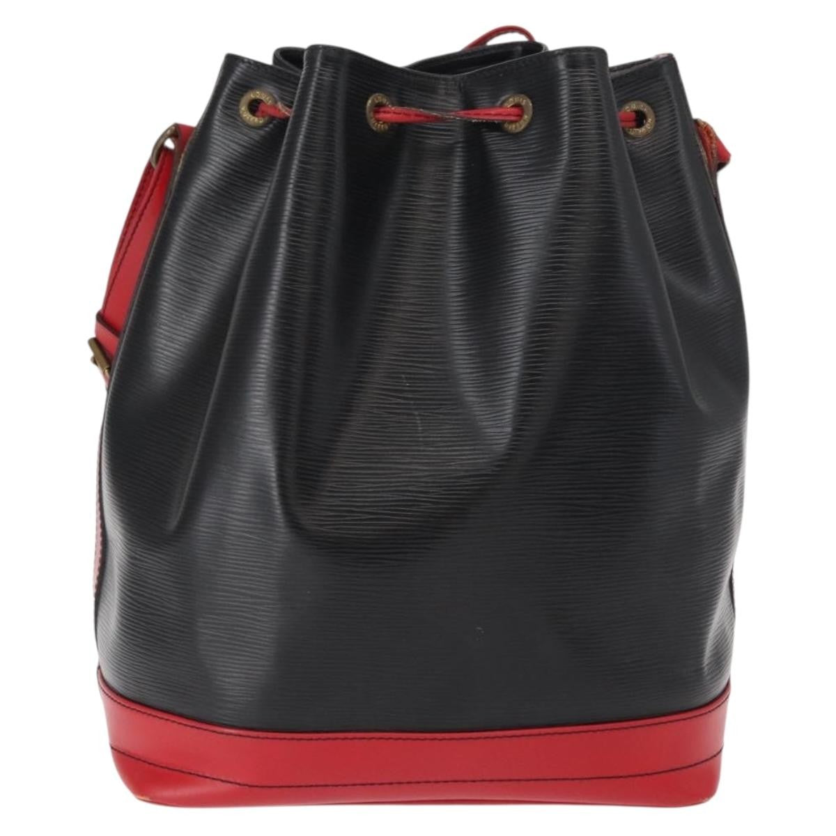 Louis Vuitton Bicolor Noe Handbag Epi Leather, BLACK, LEATHER, Shoulder bag