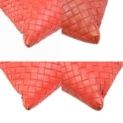 Bottega Veneta Flat Messenger Bag Intrecciato Nappa, Red, Leather, Shoulder Bag