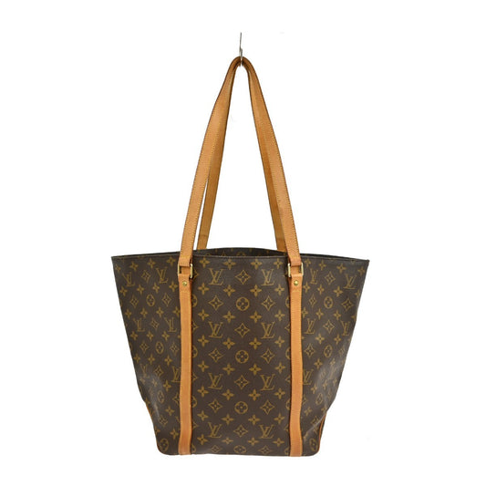 Louis Vuitton Shopping Sac Handbag Monogram Canvas, BROWN, CANVAS, Tote bag