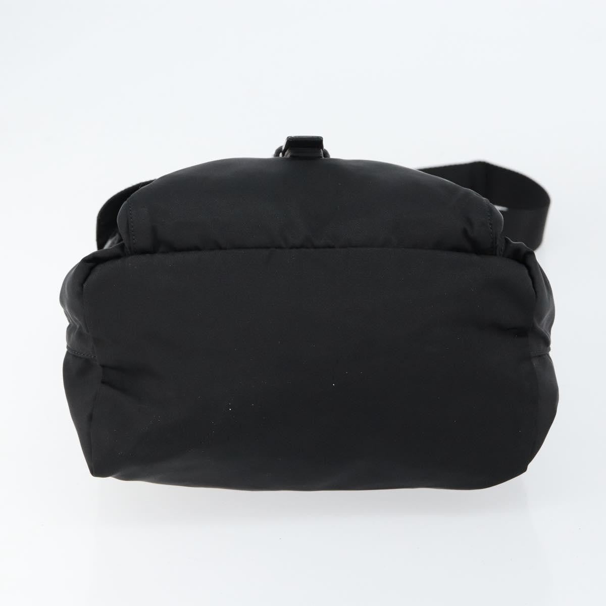 Prada Buckle Messenger Bag Tessuto, BLACK, NYLON, Shoulder bag
