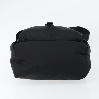 Prada Buckle Messenger Bag Tessuto, BLACK, NYLON, Shoulder bag
