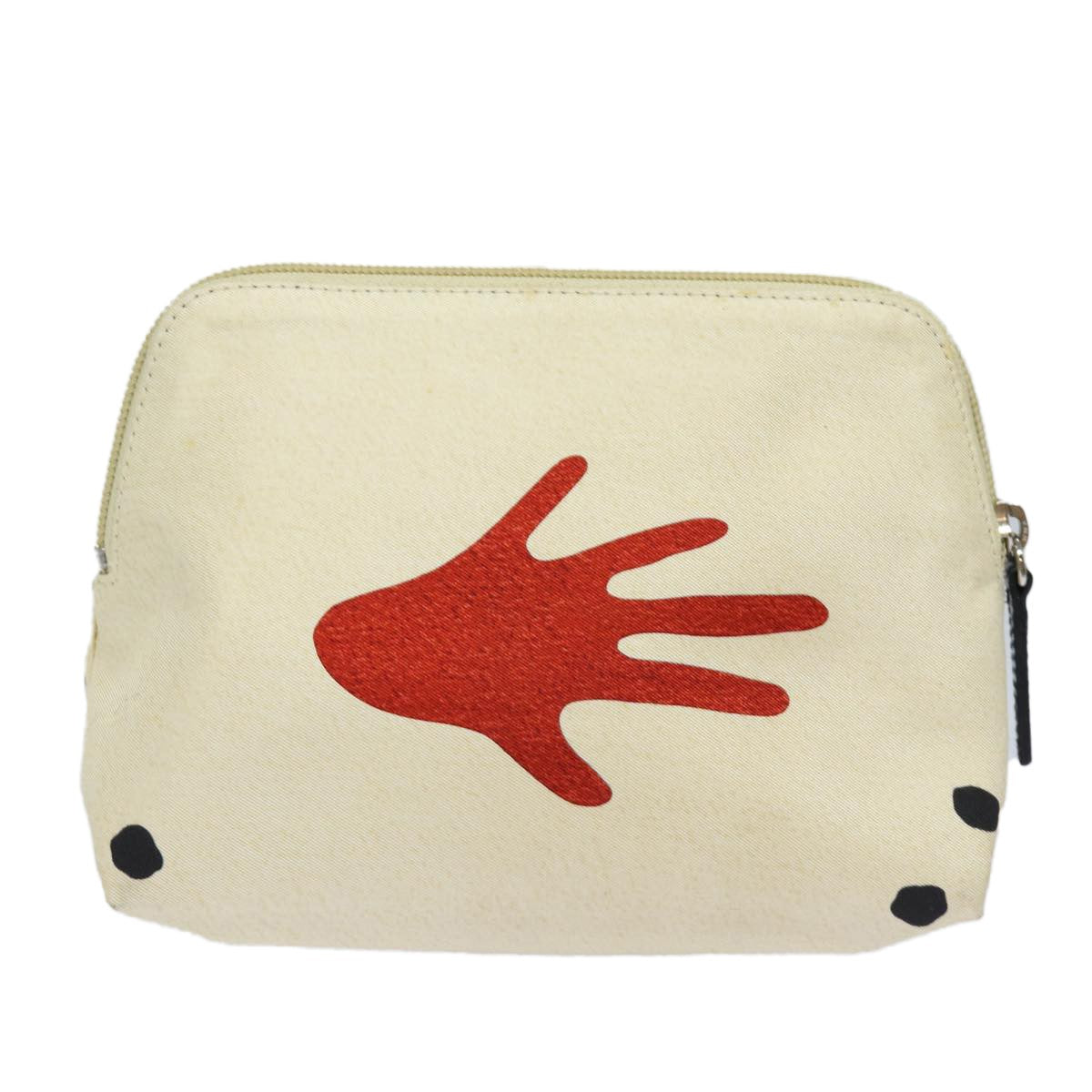 Bvlgari Pouch Canvas, WHITE, CANVAS, Clutche & pouche