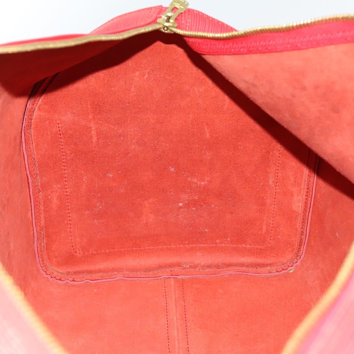 Louis Vuitton Keepall Bag Epi Leather, RED, LEATHER, Travel bag