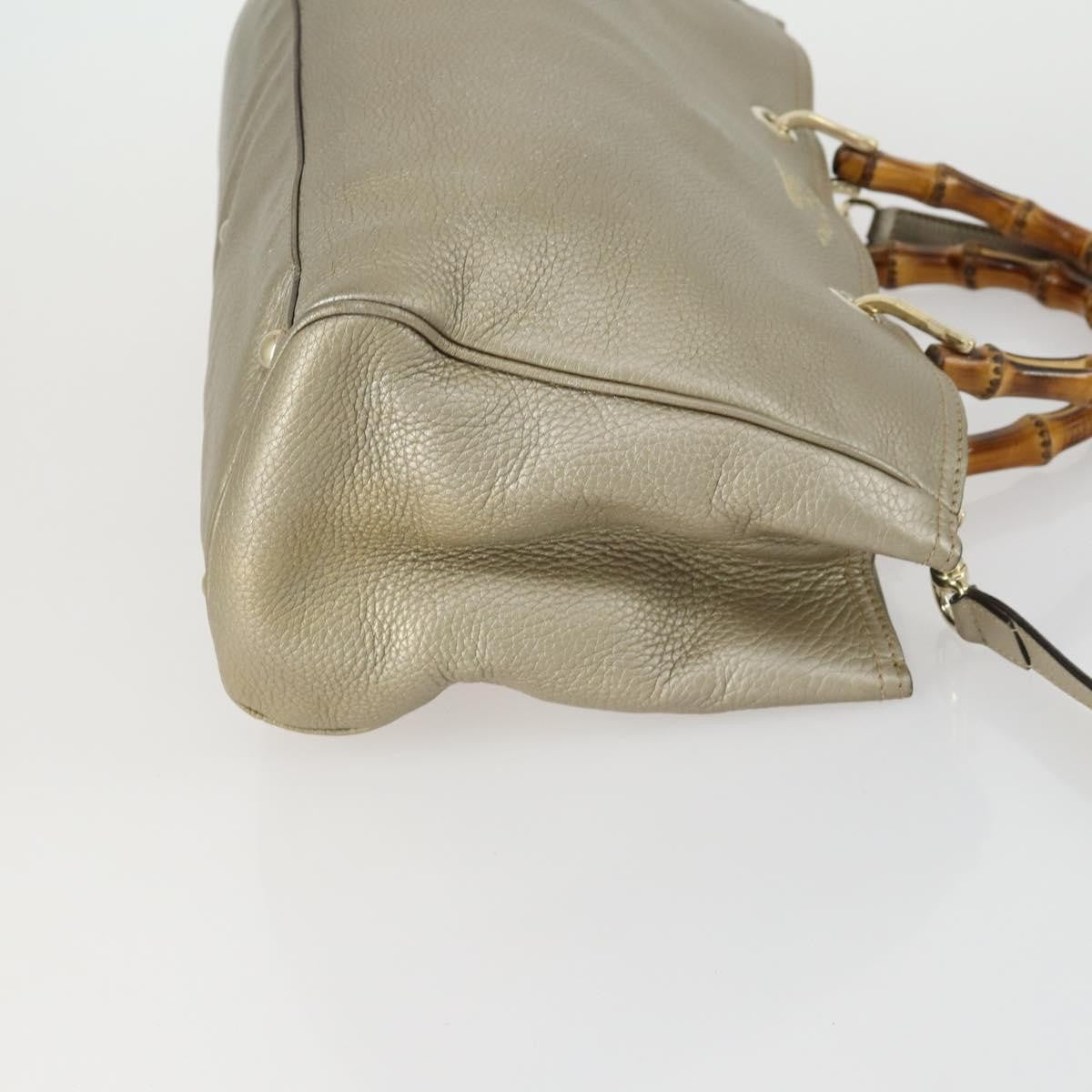 Gucci Bamboo Shopper Tote Leather, BEIGE, LEATHER, Tote bag