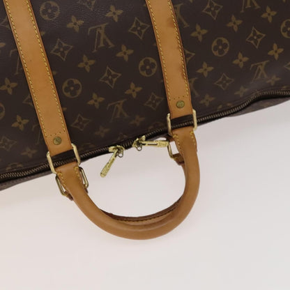 Louis Vuitton Keepall Bag Monogram Canvas, BROWN, CANVAS, Travel bag