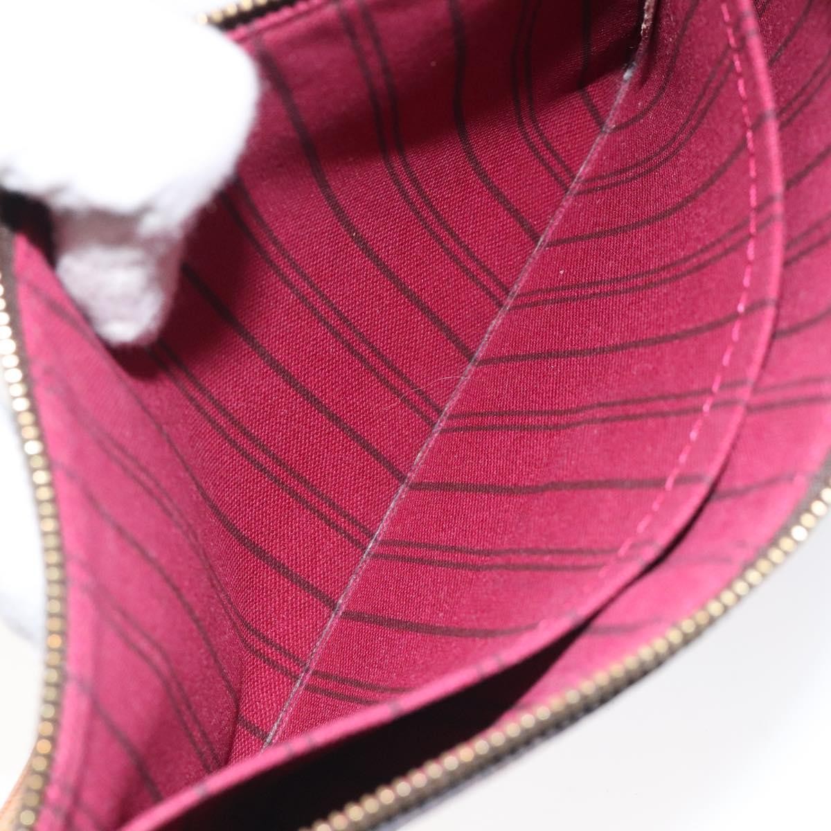 Louis Vuitton Neverfull Pochette Monogram Canvas, BROWN, CANVAS, Tote bag