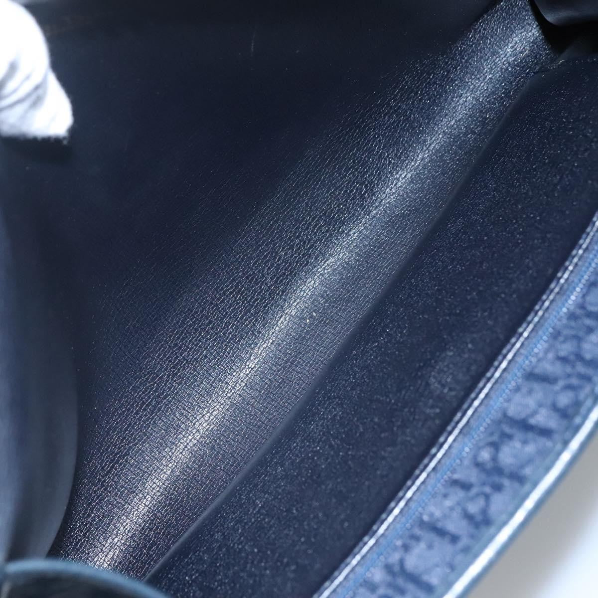 Christian Dior Vintage Trotter Shoulder Bag Canvas, NAVY, CANVAS, Shoulder bag