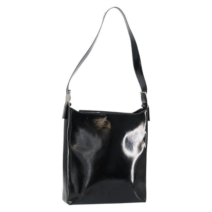 Salvatore Ferragamo Vala Shoulder Bag Patent Leather, BLACK, PATENT_LEATHER, Shoulder bag