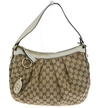 Gucci Sukey Shoulder Bag GG Canvas, BEIGE, CANVAS, Shoulder bag