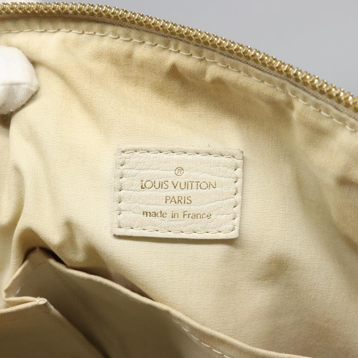 Louis Vuitton Marina Handbag Mini Lin Croisette, BEIGE, CANVAS, Handbag