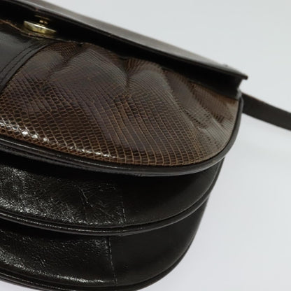 Saint Laurent Vintage Shoulder Bag Leather, BROWN, LEATHER, Shoulder bag