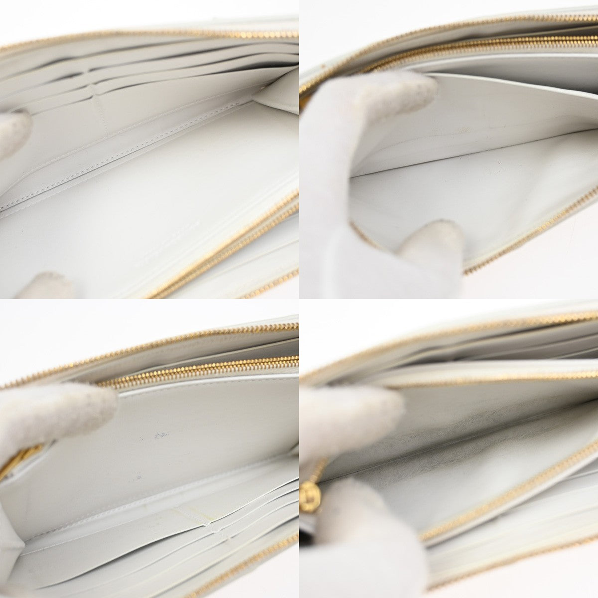 Bottega Veneta Cassette Zip Around Wallet Maxi Intrecciato Leather, WHITE, LEATHER, Wallets