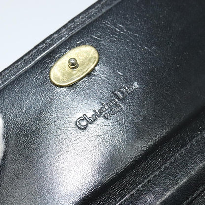 Christian Dior Vintage Chain Flap Shoulder Bag Leather, BLACK, LEATHER, Shoulder bag