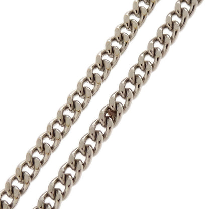 Chanel CC Cluster Drop Pendant Necklace Metal with Crystals, SILVER, METAL, Necklace