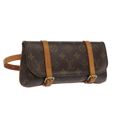 Louis Vuitton Pochette Marrell Monogram Canvas, BROWN, CANVAS, Clutche & pouche