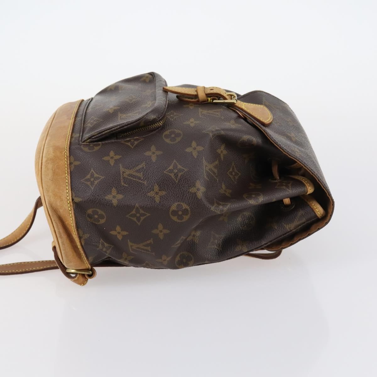 Louis Vuitton Vintage Montsouris Backpack Monogram Canvas, BROWN, CANVAS, Backpack
