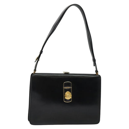 Celine Shoulder Bag Leather, BLACK, LEATHER, Shoulder bag