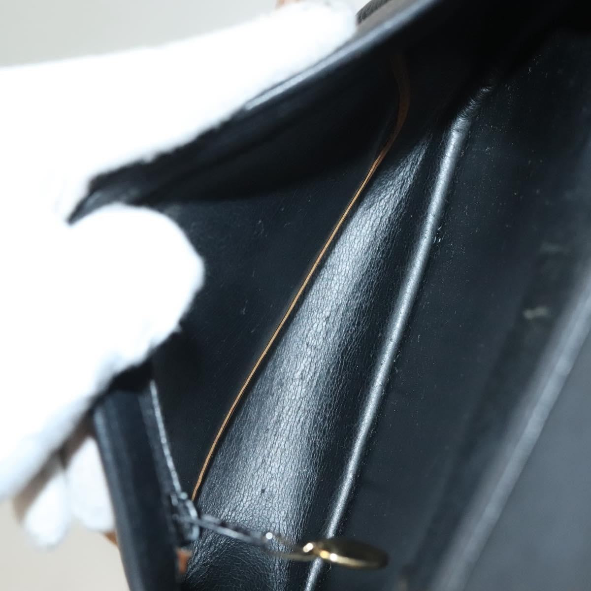 Christian Dior Vintage Trotter Crossbody Bag Leather, BLACK, LEATHER, Clutche & pouche