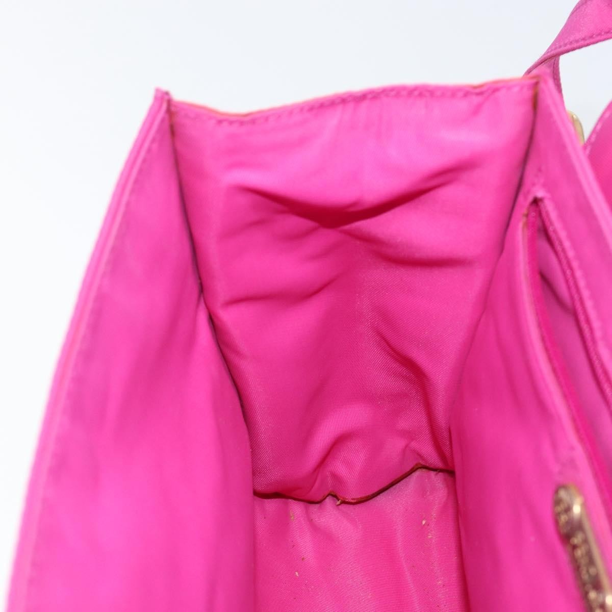 Fendi Top Handle Flap Bag Nylon, PINK, NYLON, Handbag