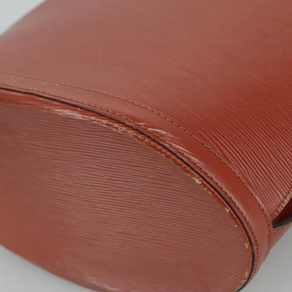 Louis Vuitton Cluny Shoulder Bag Epi Leather, BROWN, LEATHER, Shoulder bag