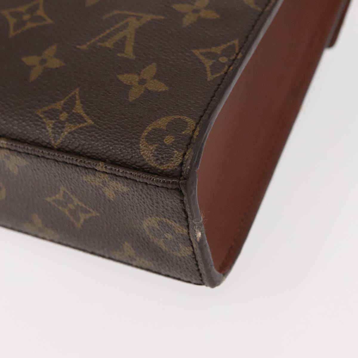 Louis Vuitton Malesherbes Handbag Monogram Canvas, BROWN, CANVAS, Handbag