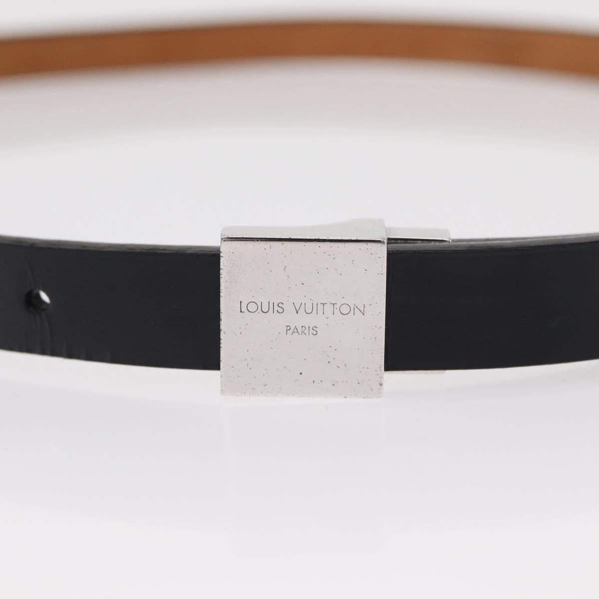 Louis Vuitton Carre Belt Leather, BLACK, LEATHER, Belts