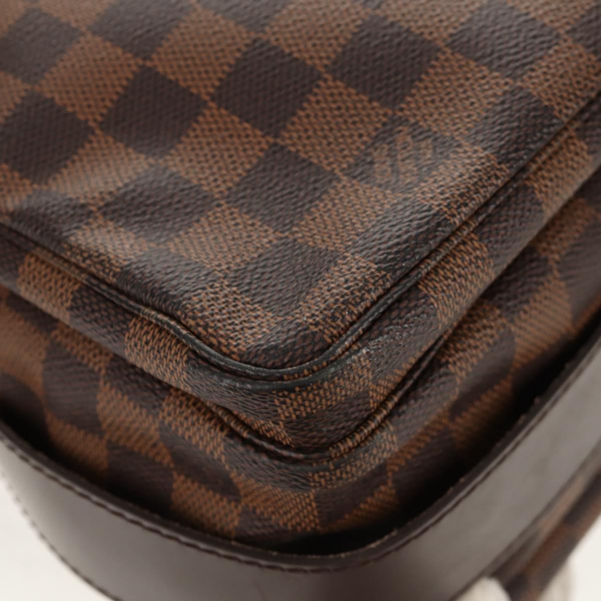 Louis Vuitton Naviglio Handbag Damier, BROWN, CANVAS, Shoulder bag