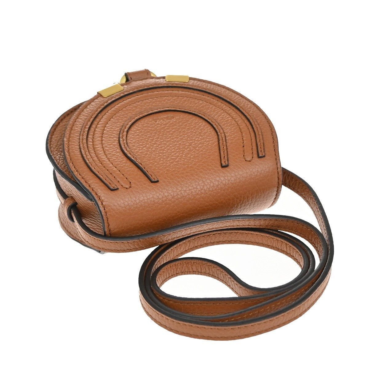 Chloe Marcie Crossbody Bag Leather, BROWN, LEATHER, Clutche & pouche