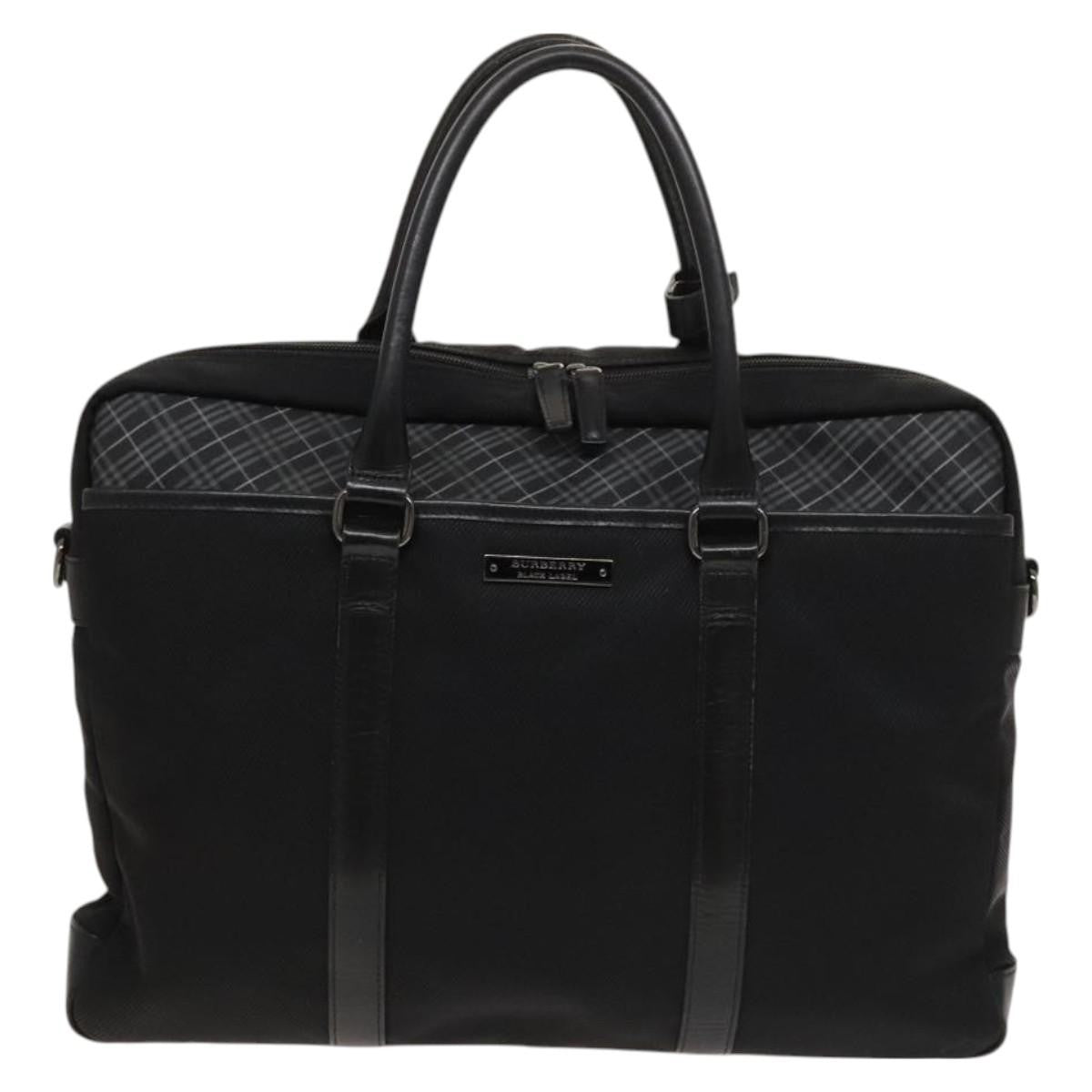 Burberry Black Label Business Bag Canvas, BLACK, CANVAS, Briefcase