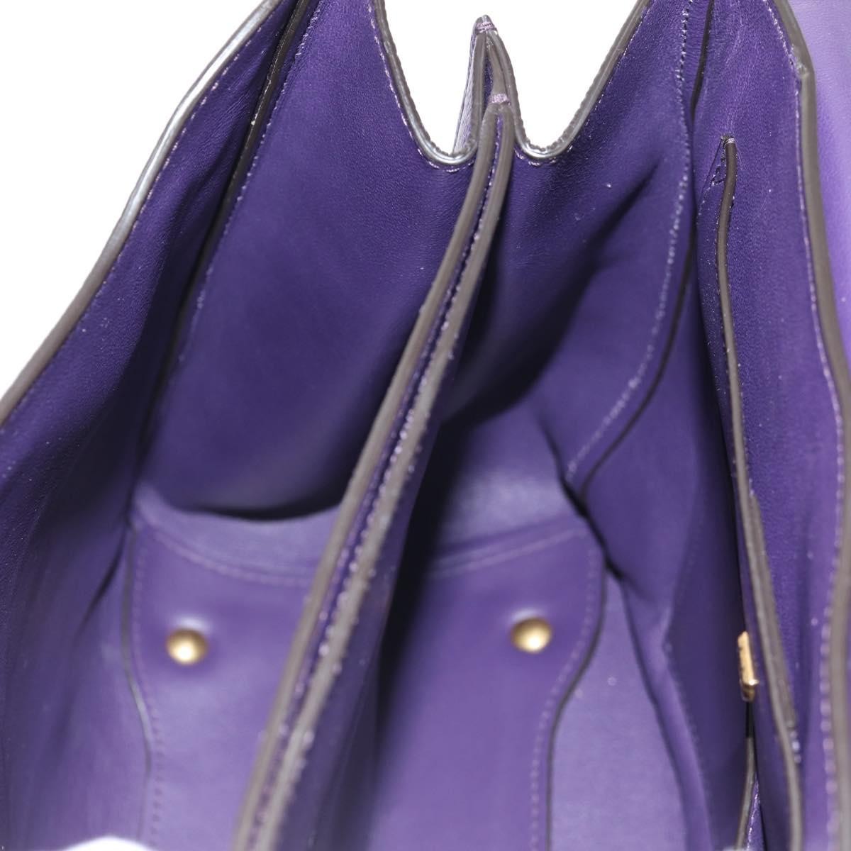 Salvatore Ferragamo Margot Satchel Leather, PURPLE, LEATHER, Handbag