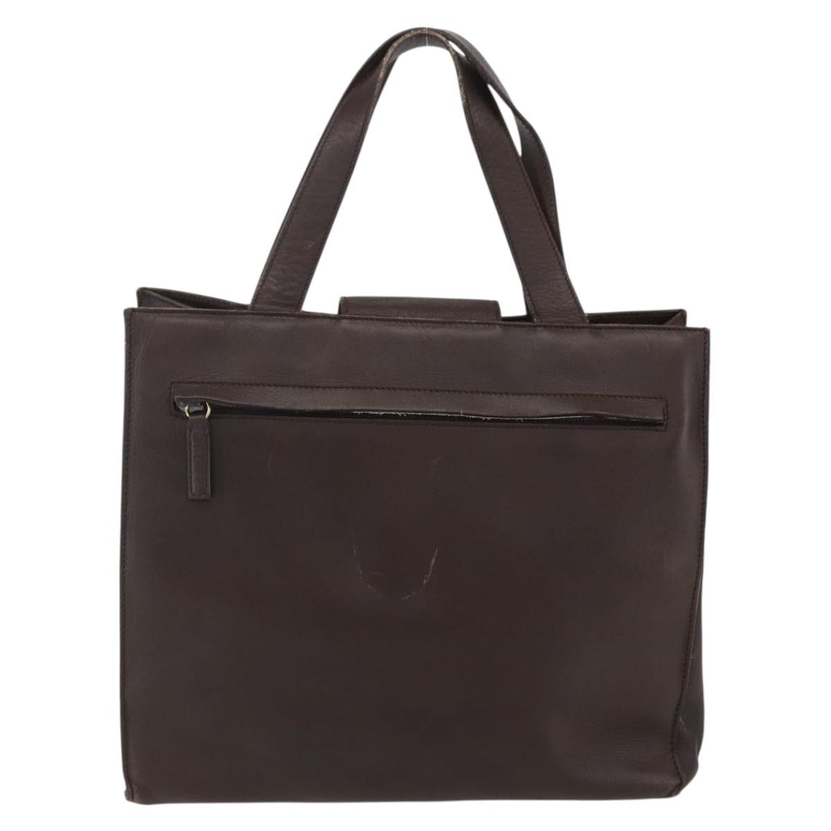 Gucci Vintage Handbag Leather, BROWN, LEATHER, Handbag