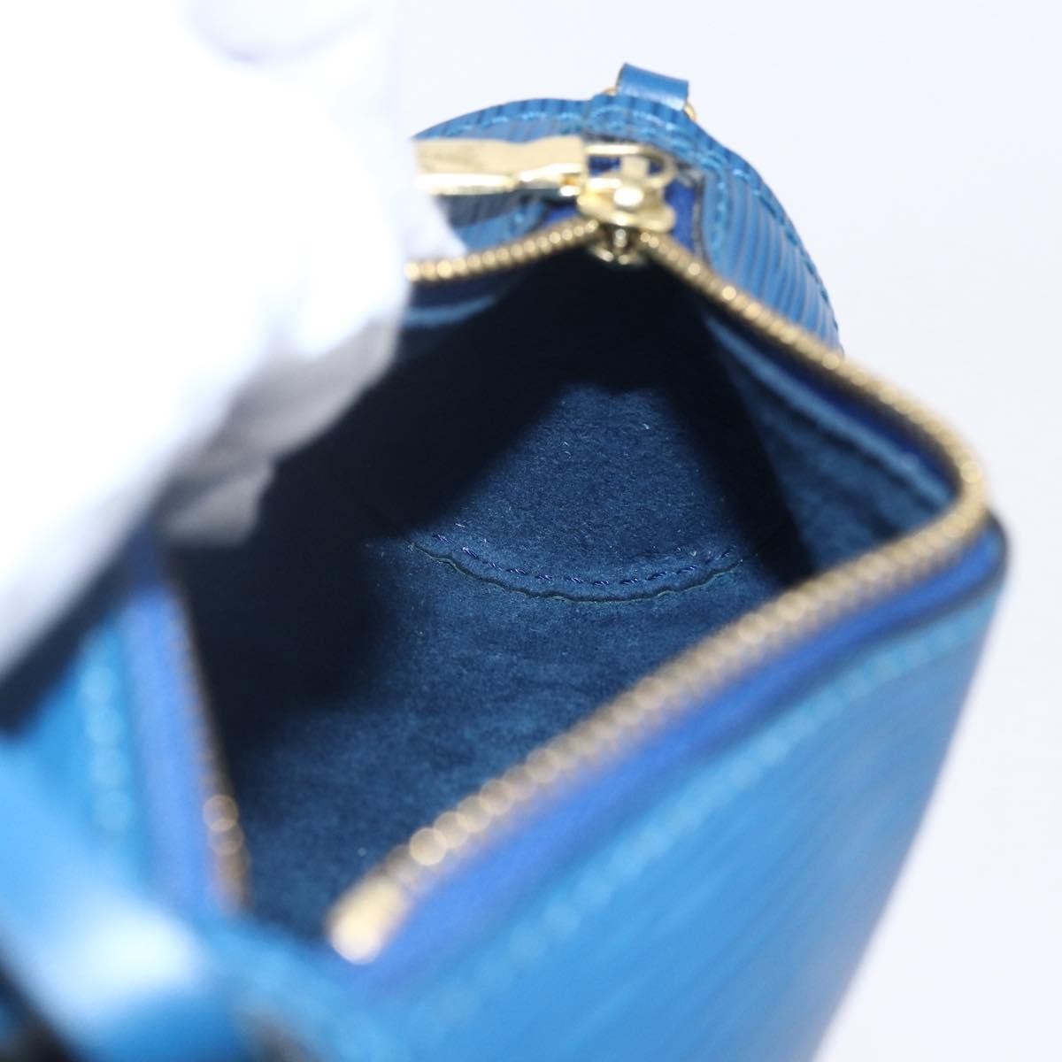 Louis Vuitton Soufflot Pochette Epi Leather, BLUE, LEATHER, Clutche & pouche
