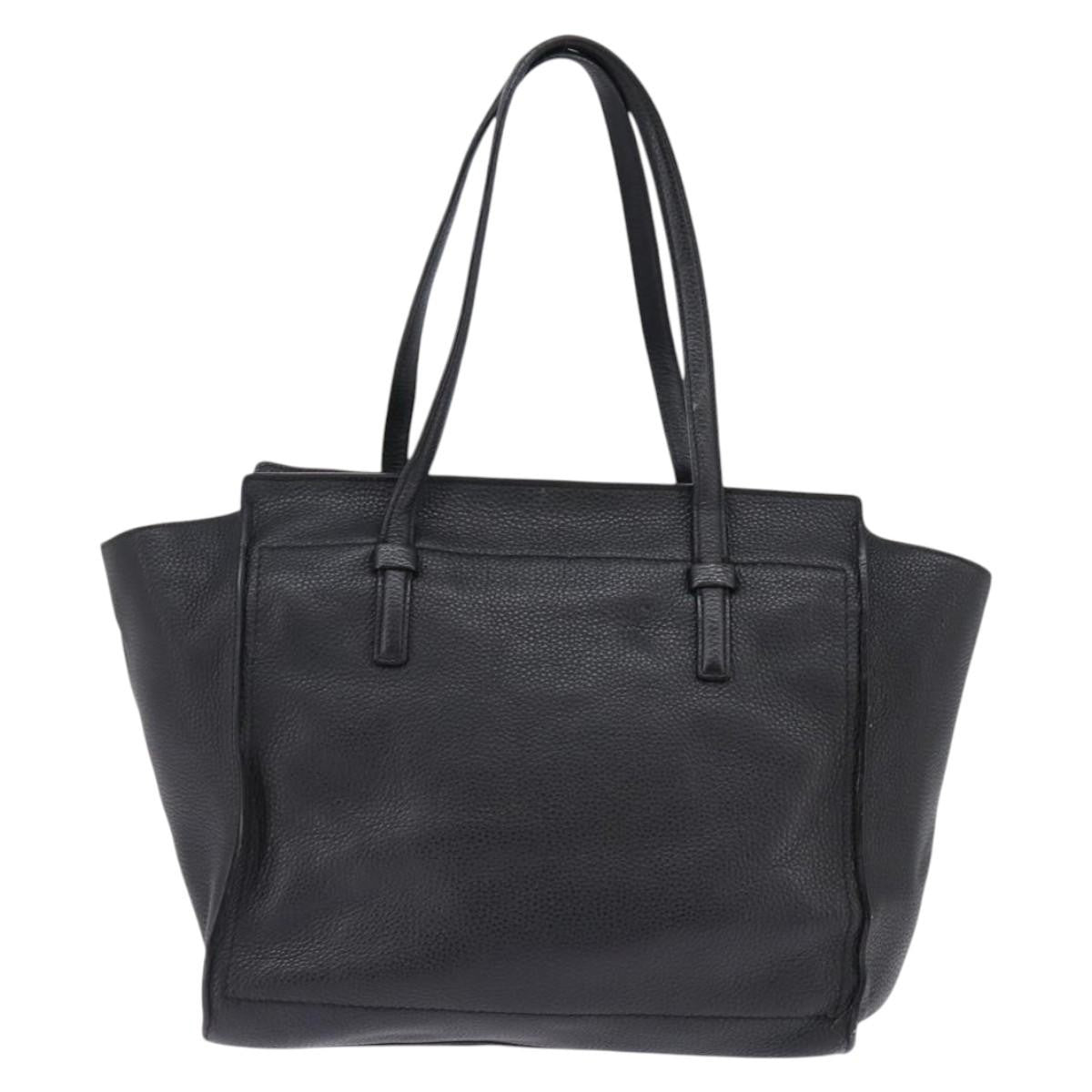 Salvatore Ferragamo Amy Tote Pebbled Leather, BLACK, LEATHER, Tote bag