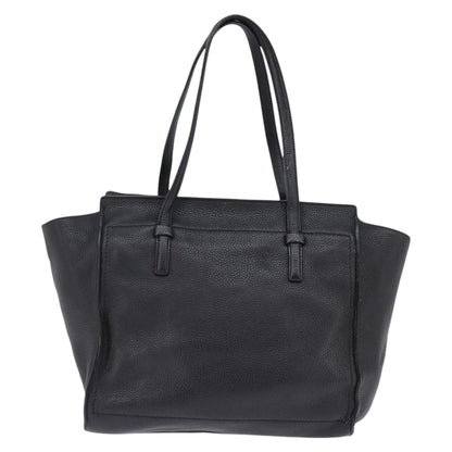 Salvatore Ferragamo Amy Tote Pebbled Leather, BLACK, LEATHER, Tote bag