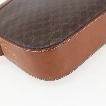Celine Vintage Macadam Shoulder Bag Canvas and Leather, BROWN, CANVAS, Shoulder bag