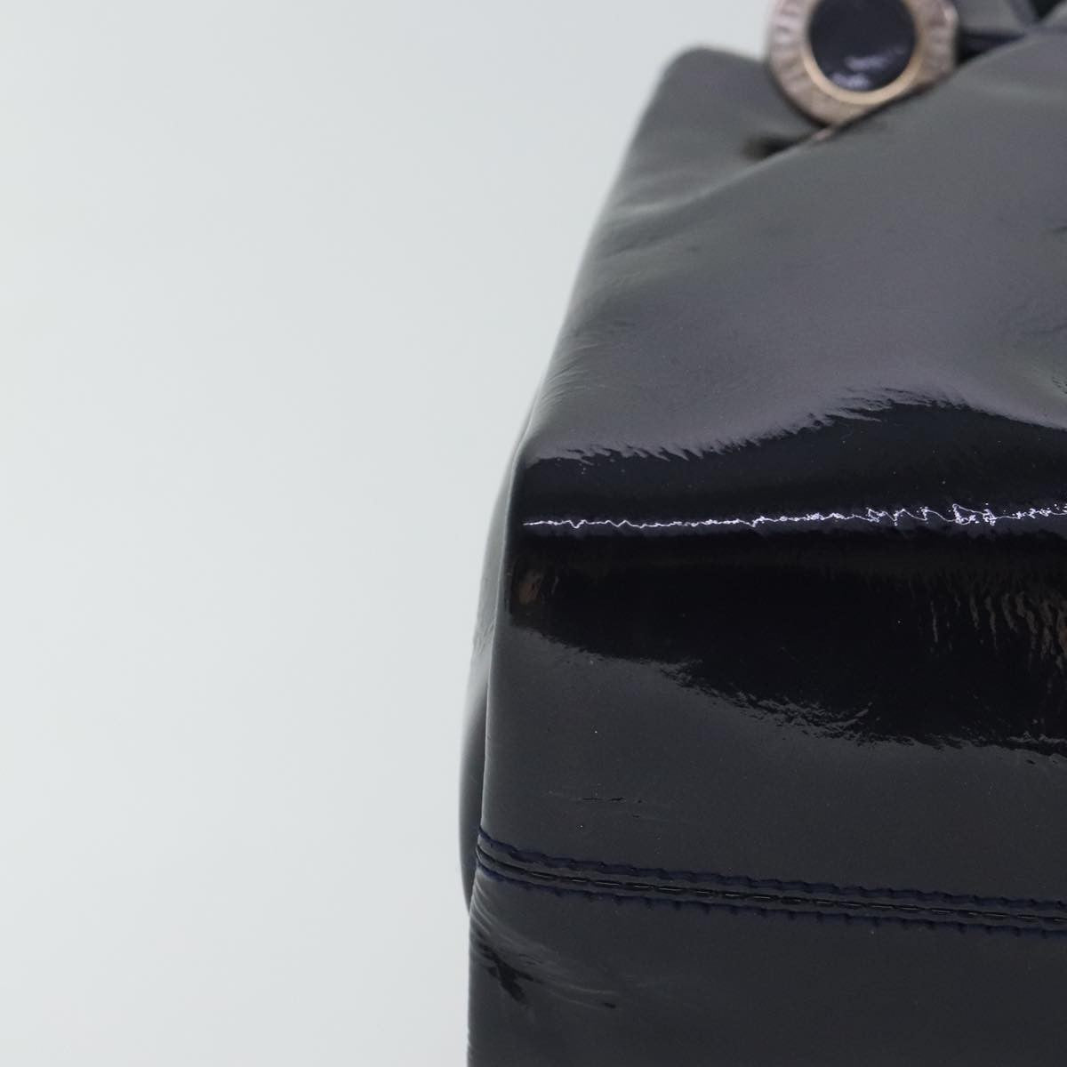 Bvlgari Top Handle Bag Patent leather, NAVY, PATENT_LEATHER, Handbag