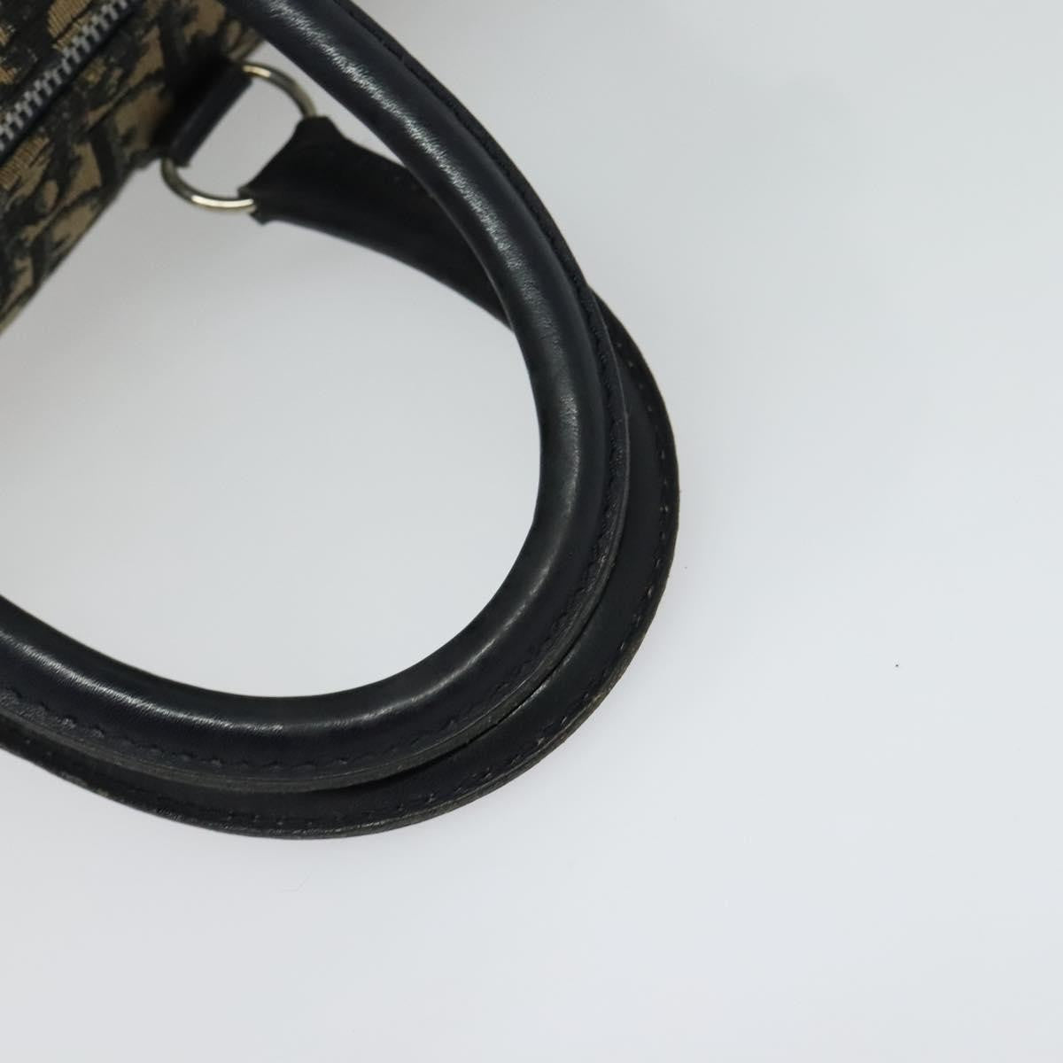 Christian Dior Vintage Trotter Boston Bag Diorissimo Canvas, NAVY, CANVAS, Handbag