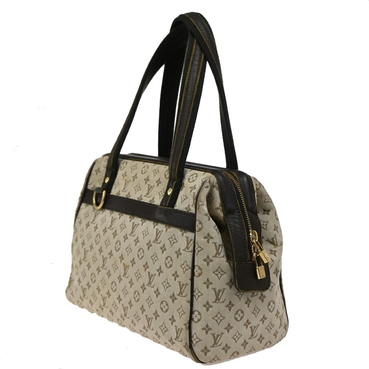 Louis Vuitton Josephine Handbag Mini Lin, KHAKI, CANVAS, Shoulder bag