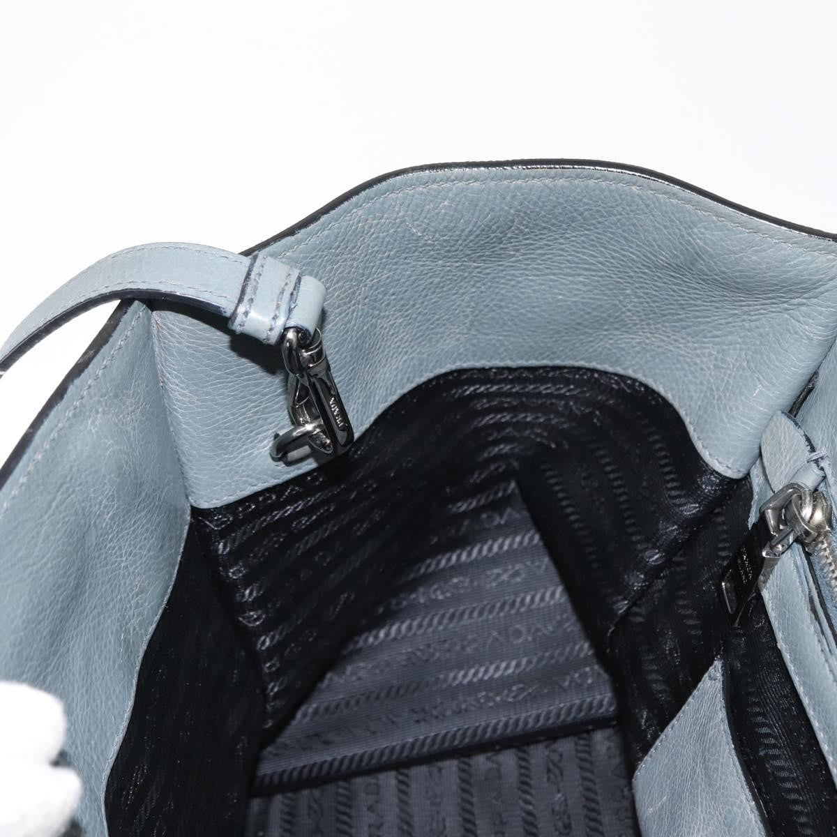 Prada Twin Pocket Lock Flap Tote Glace Calf, GRAY, LEATHER, Tote bag
