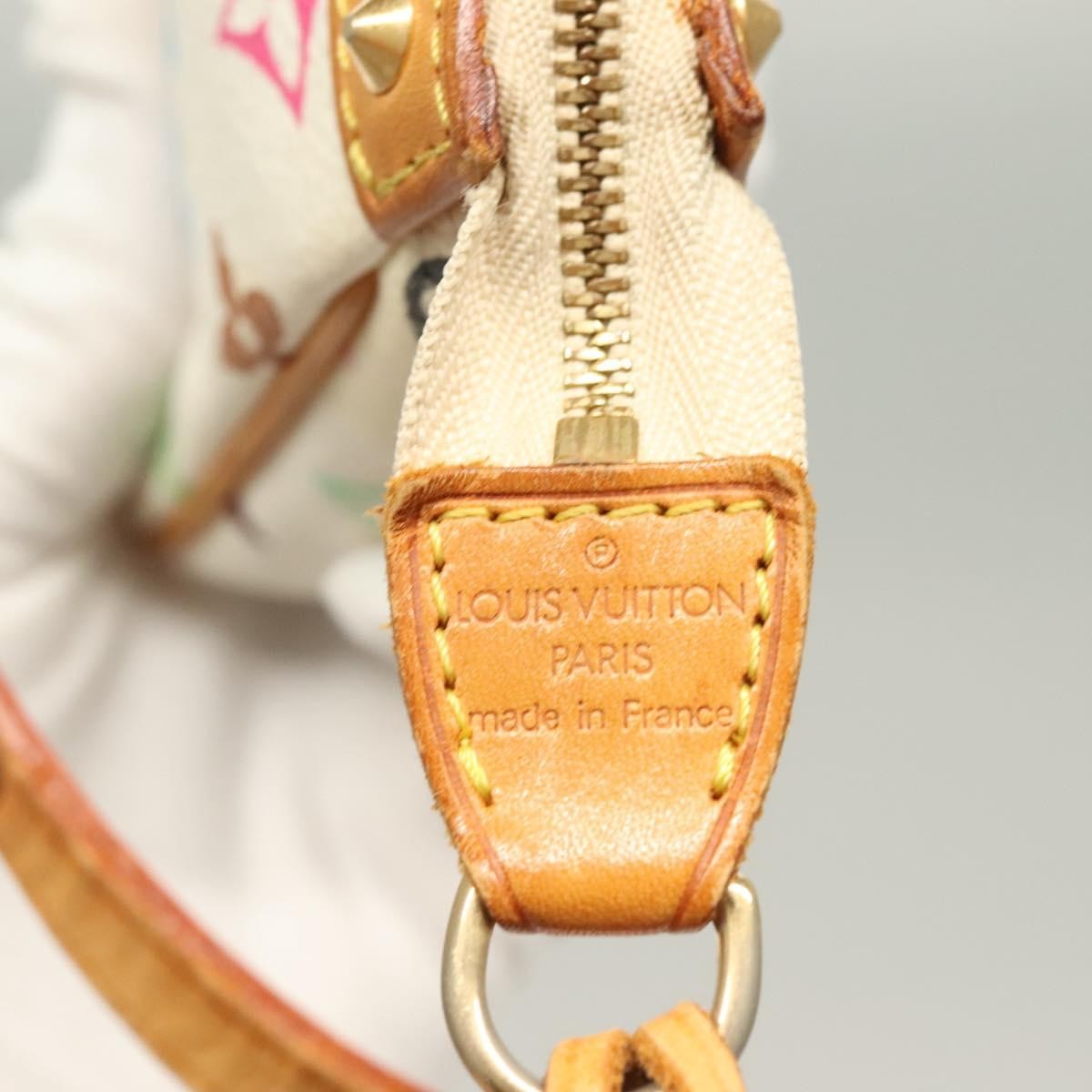 Louis Vuitton Pochette Accessoires Monogram Multicolor, WHITE, CANVAS, Clutche & pouche