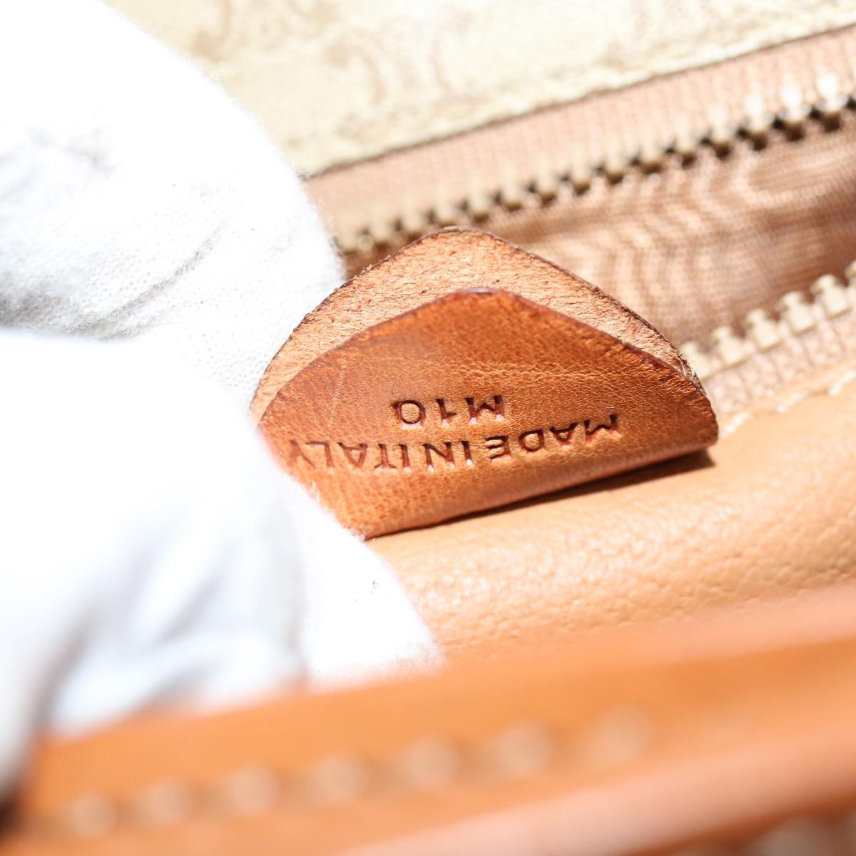 Celine Macadam Shoulder Bag Canvas, BEIGE, CANVAS, Shoulder bag