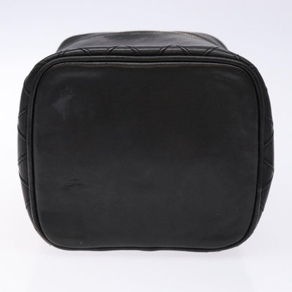 Chanel Vanity pouch Leather, BLACK, LEATHER, Toiletry Case