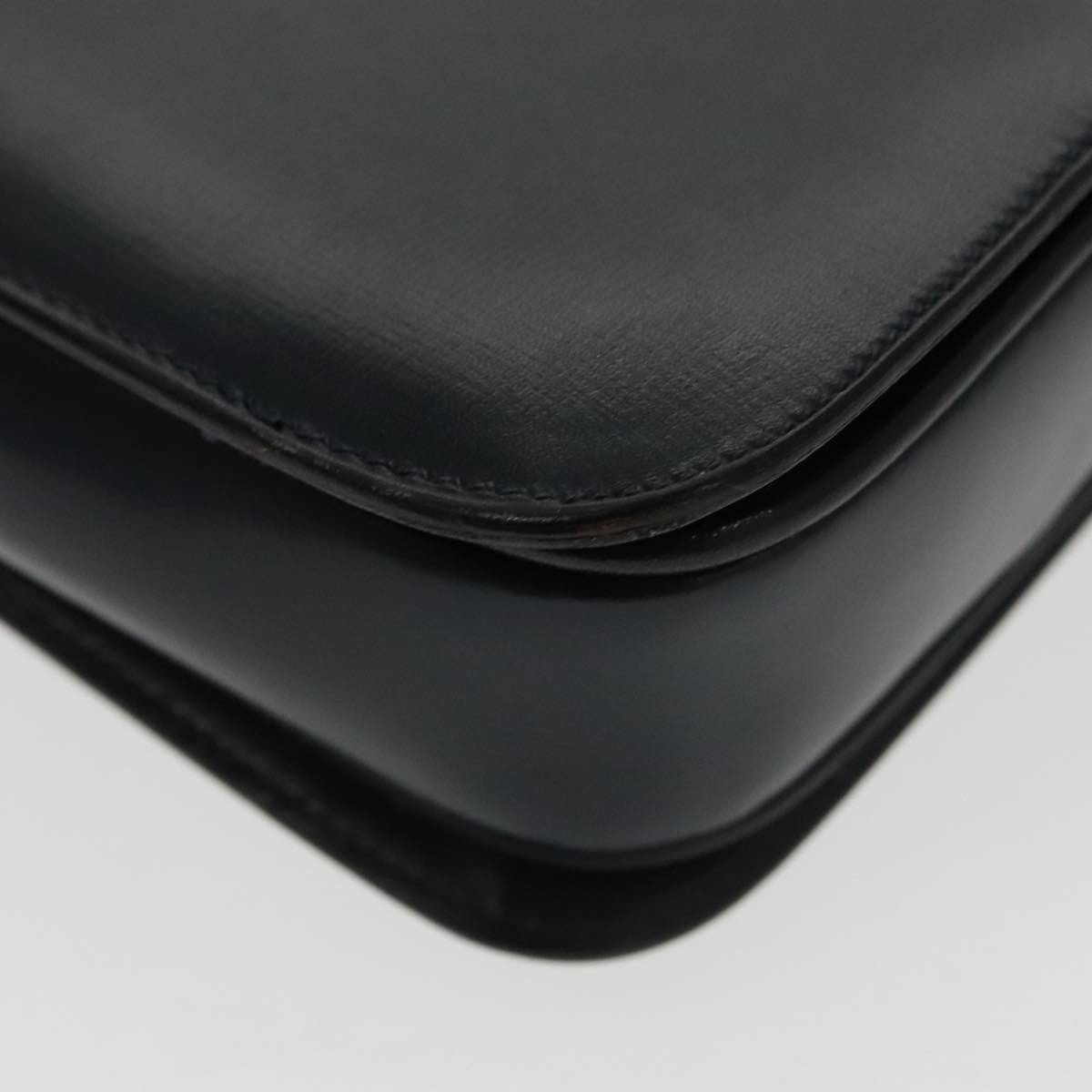 Gucci Vintage Shoulder Bag Leather, NAVY, LEATHER, Shoulder bag