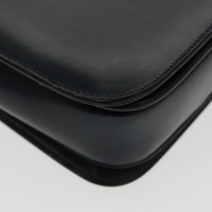 Gucci Vintage Shoulder Bag Leather, NAVY, LEATHER, Shoulder bag